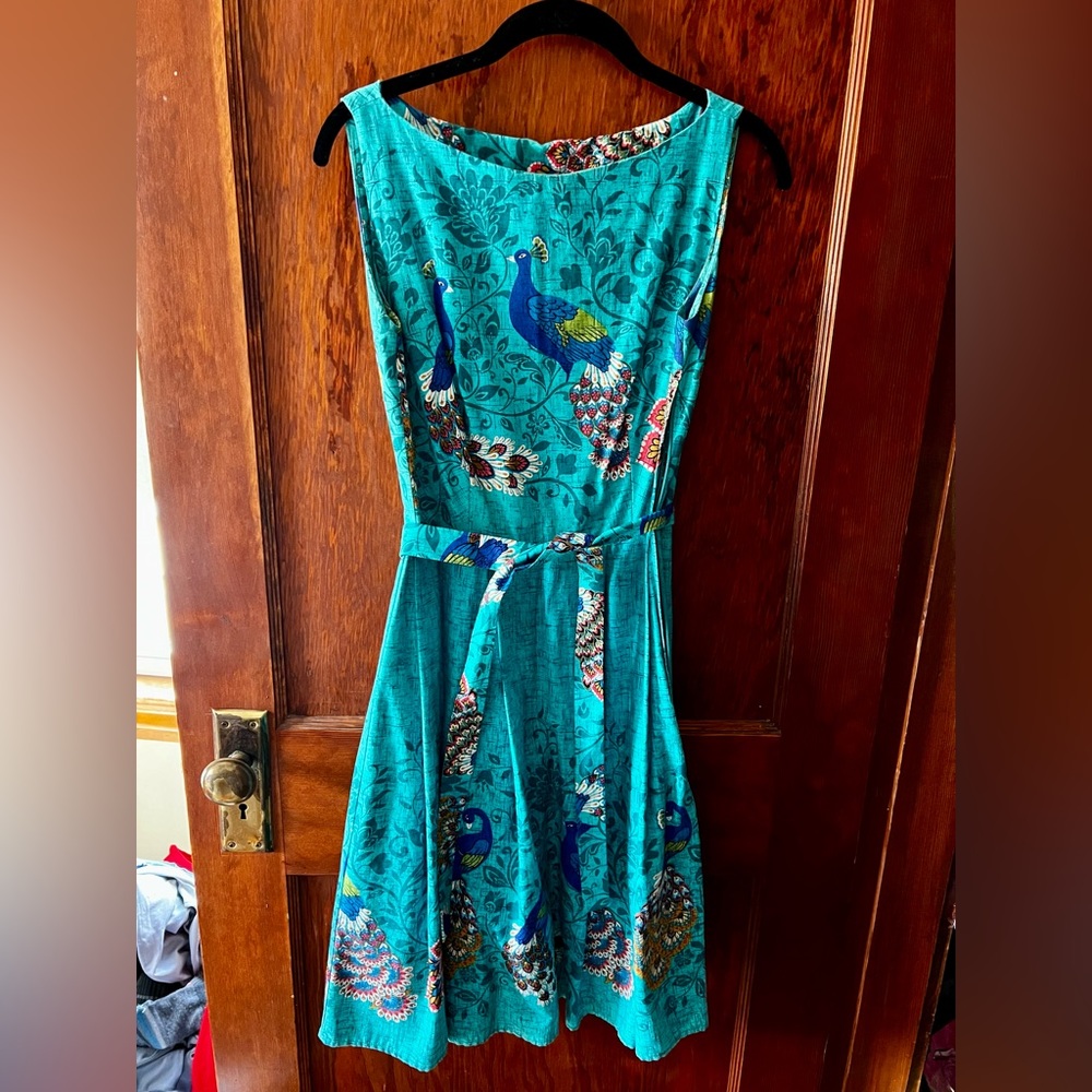 Vintage style peacock dress